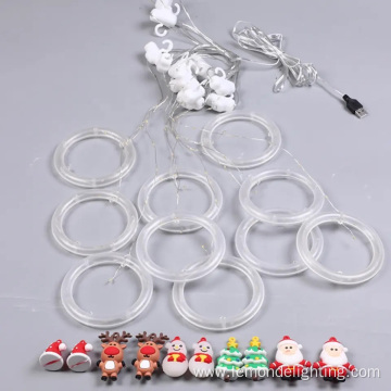 USB Merry Christmas Curtain LED String Lights